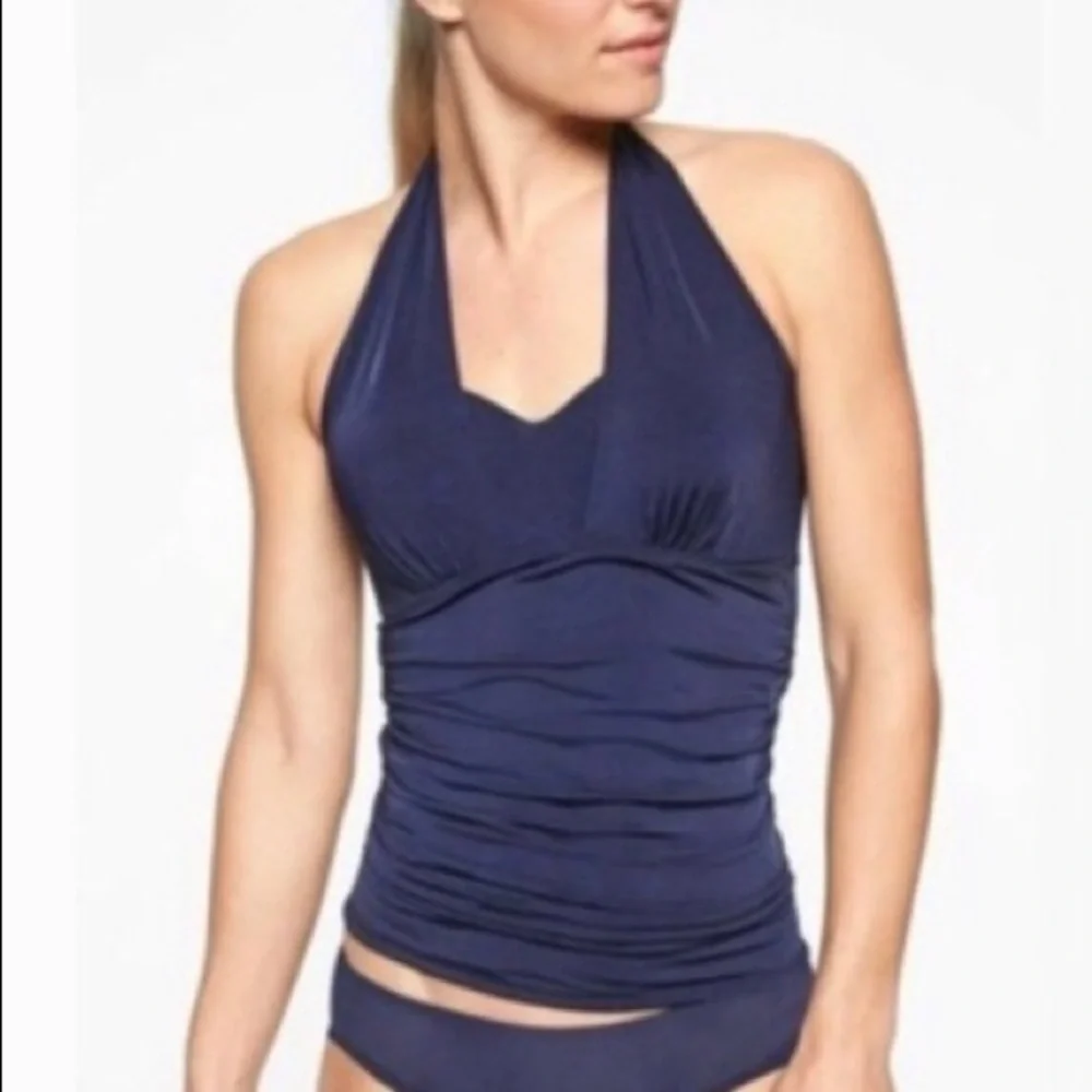 Athleta Tankini Top Swim Bra Cup Wrap Size 32 D/DD XS - Picture 1 of 6